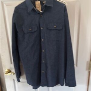Men's Blue Button-Up Shirt